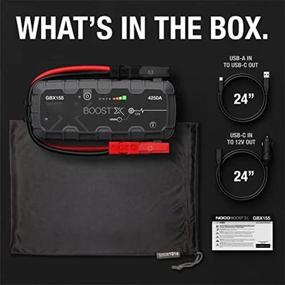 🔥LAST DAY 49% OFF & Free Shipping💥- Boost X GBX155 4250A Jump Starter for 10.0L Gasoline and 8.0L Diesel Engines