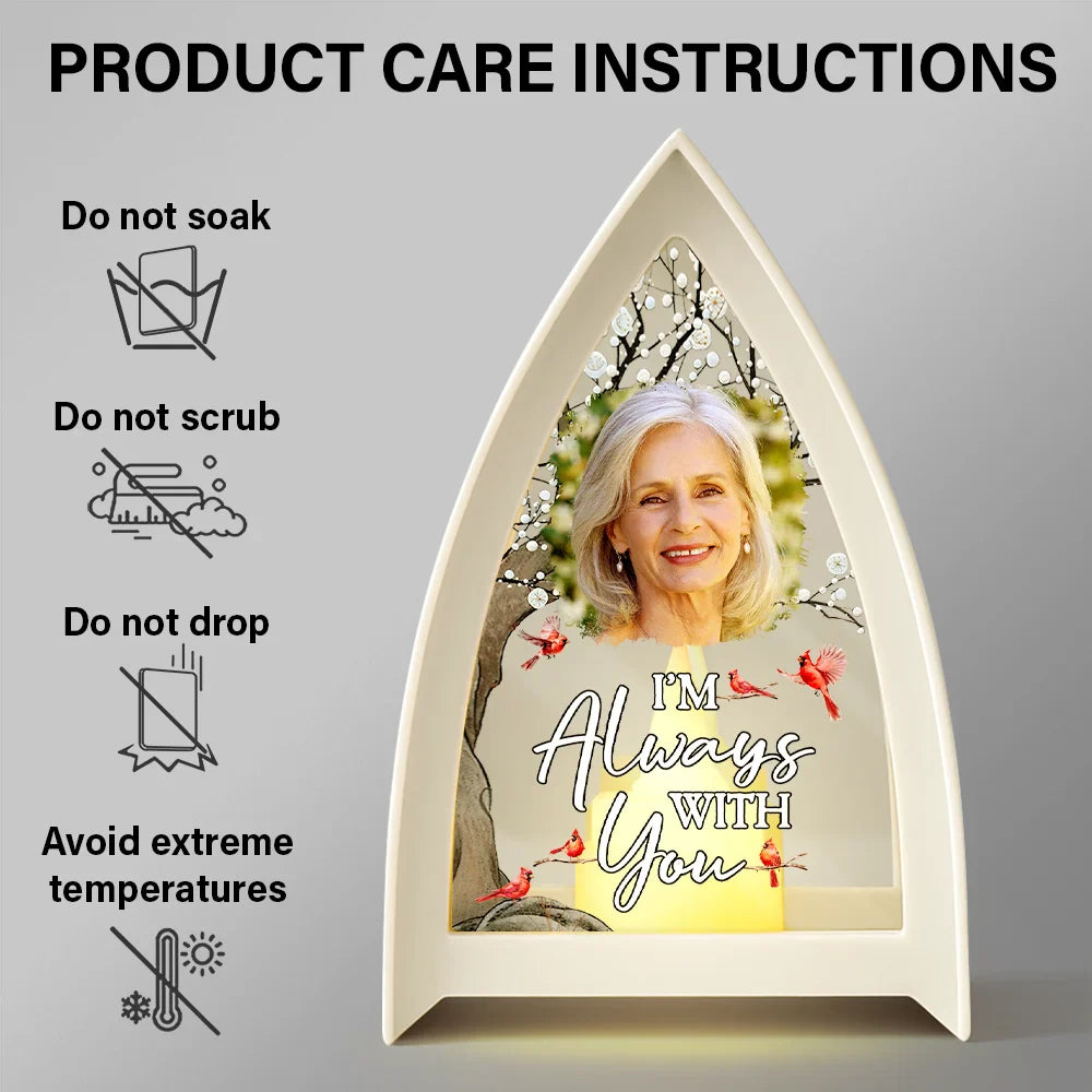 Custom Photo When You Miss Me Have No Fear Memorial - Personalized Tabletop Lantern Light