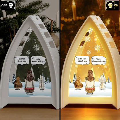 I Miss You Memorial Dog Cat - Personalized Tabletop Lantern Light