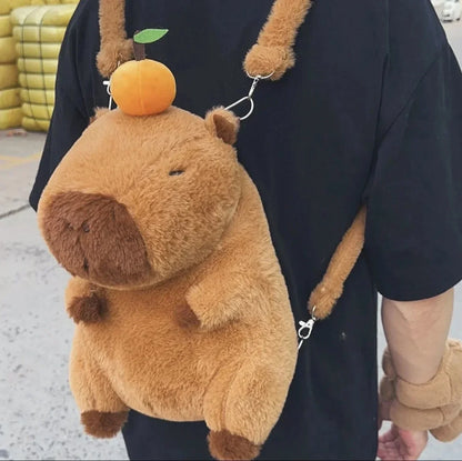 Kawaii Capybara Plush Backpack