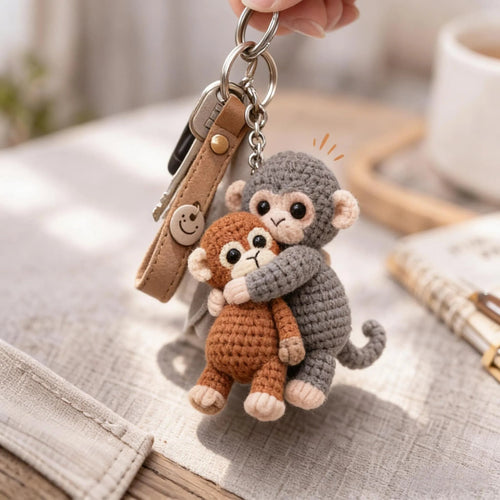 🔥LAST DAY 50% OFF - 💕Handcrafted Crochet Punch Monkey Keychain